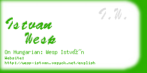 istvan wesp business card